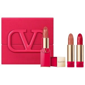 Rosso Valentino Lipstick Trio - Bold Red and Soft Nude